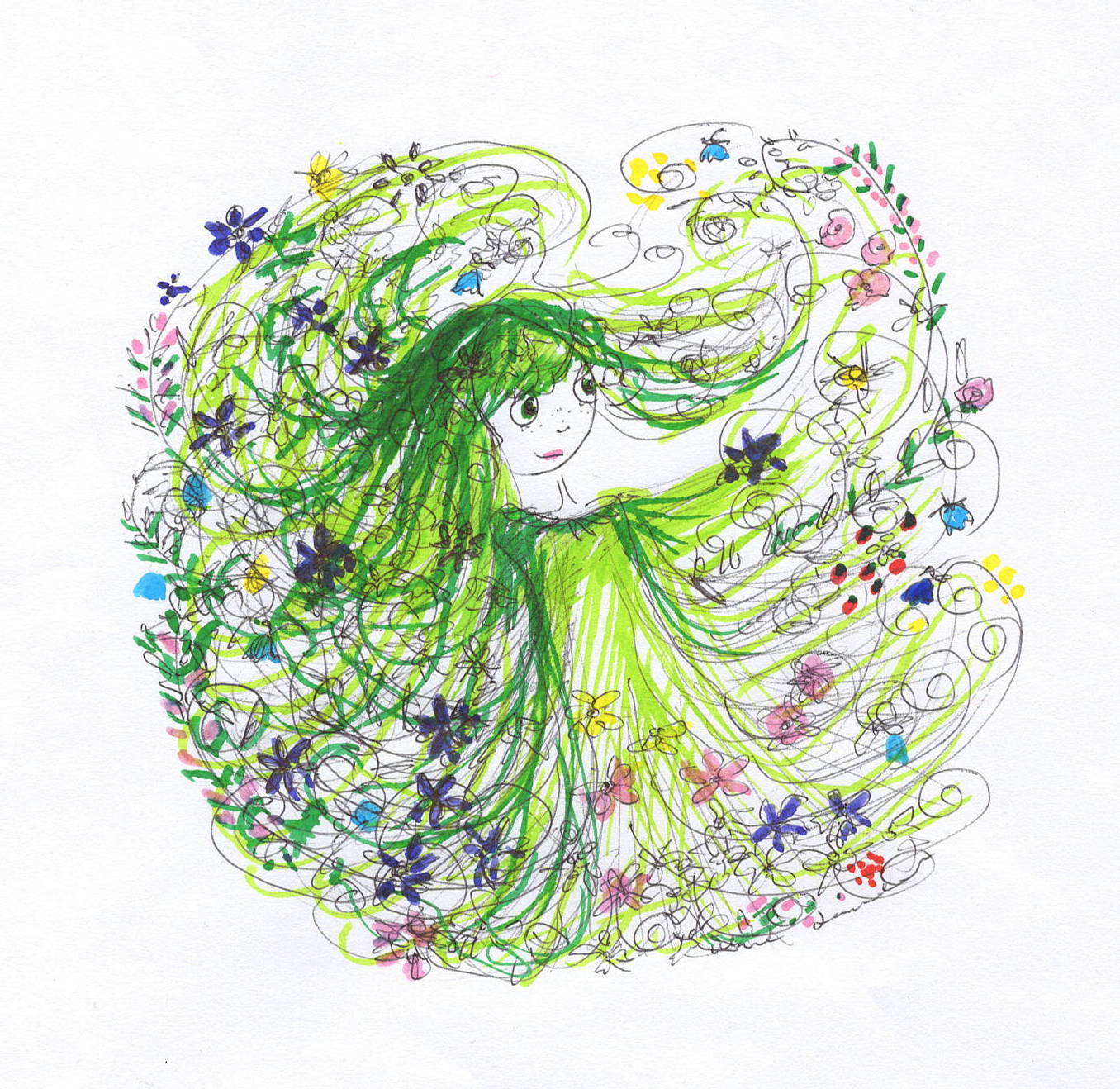 Swedish summer illustration by Marie Löwendahl